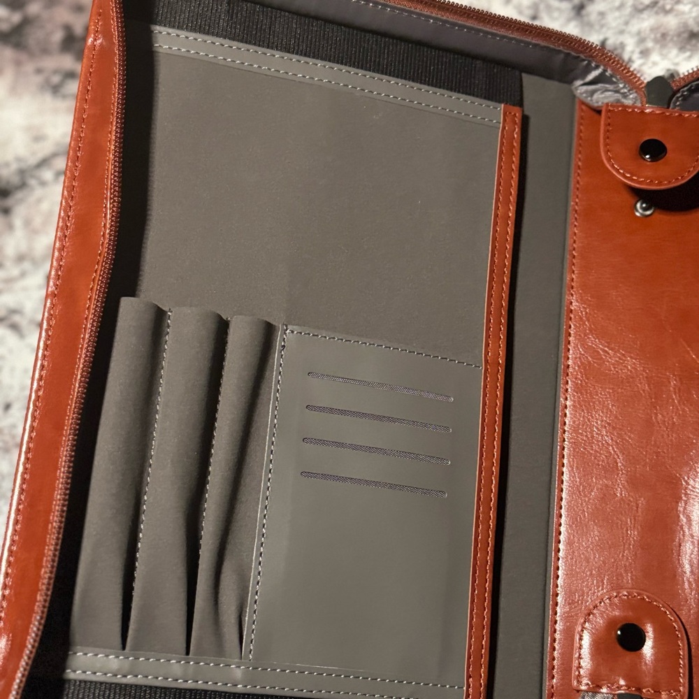 Egiant Bible Cover Case Brown Faux Leather with YKK Zipper Christian“GOD” - Picture 8 of 11